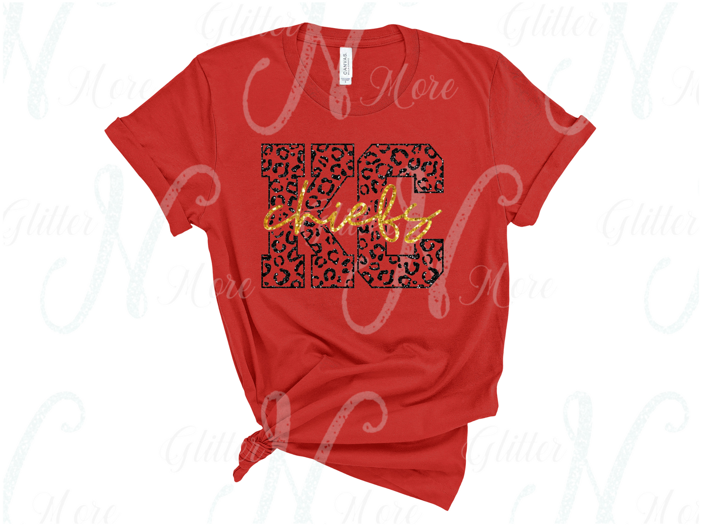 Glitter KC Chiefs Leopard