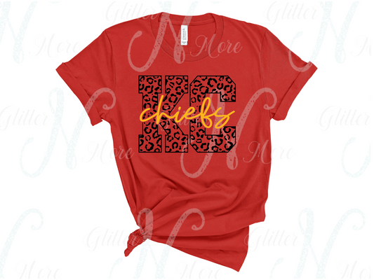 KC Chiefs Leopard (Non-Glitter)