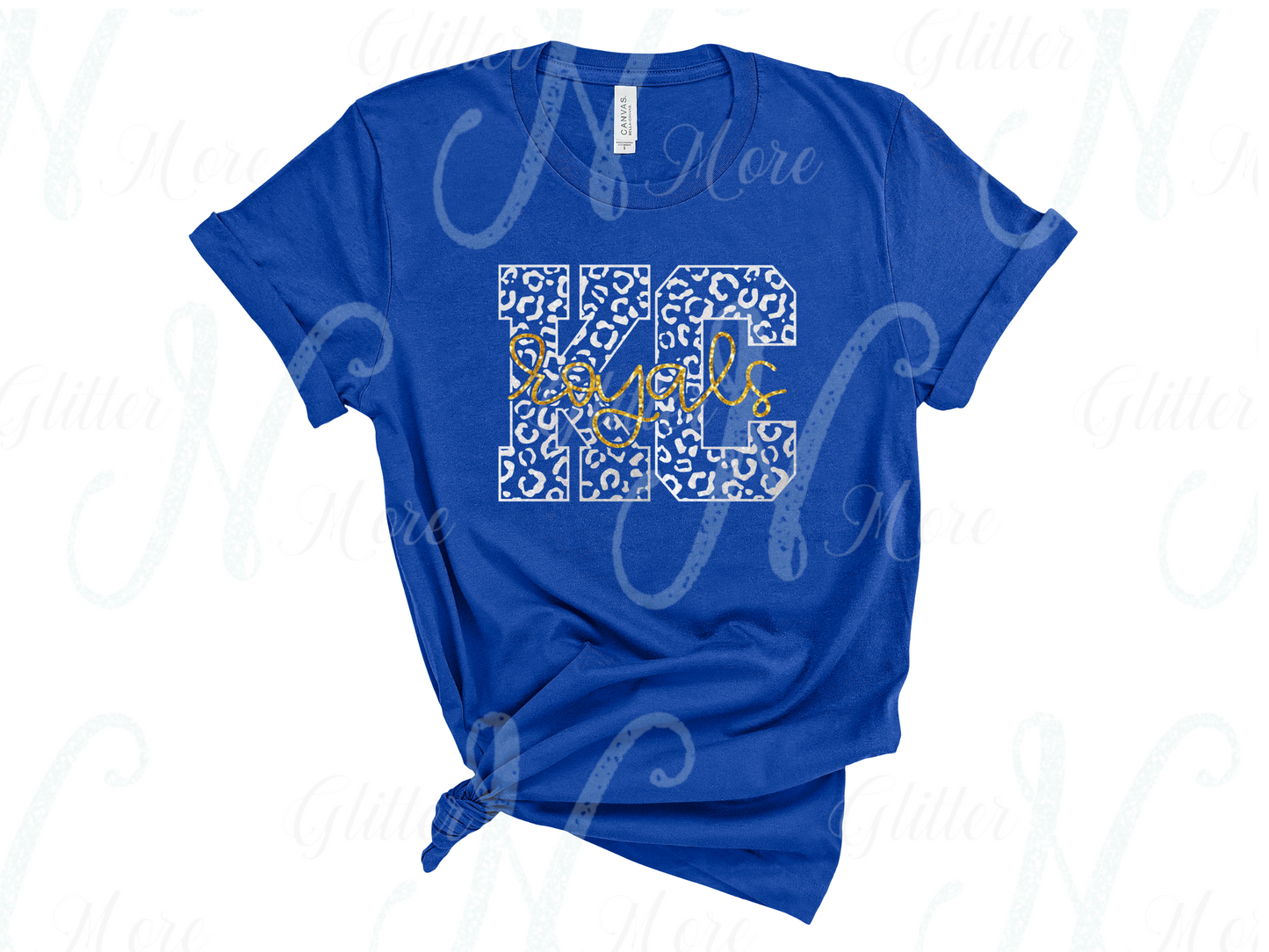 Glitter KC Royals Leopard